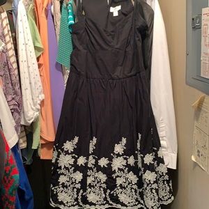 Black embroidered sundress